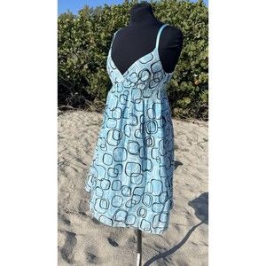 Vintage Y2k Blue Floral Cottage Core Baby Doll De… - image 1